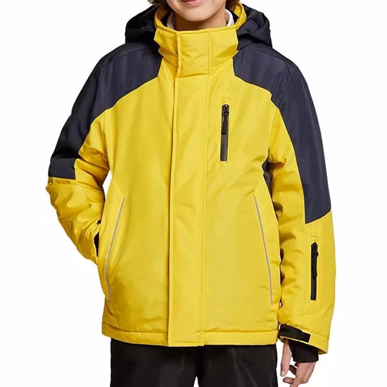 Casaco de esqui com capuz respirável à prova d'água para homens da moda Casaco de neve ao ar livre à prova d'água Desgaste de esqui