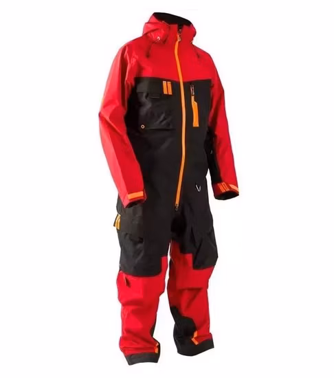 Fato de neve masculino personalizado de fábrica profissional de inverno de alta qualidade à prova d'água para baixo desgaste de esqui de uma peça